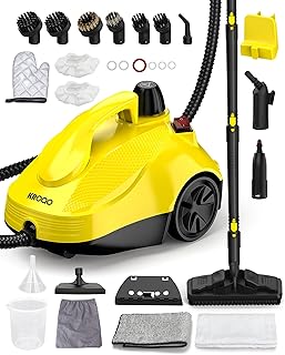KROQO Dampfreiniger mit 23 Zubehörteilen und 5 Meter Netzkabel für die Reinigung von Öfen, Tep…