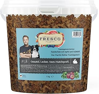 FRESCO Dog Martin Rütter Trainingsknöchelchen mit Kaninchen und Apfel 1kg | gesunde Leckerlis f…