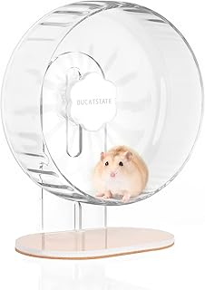 BUCATSTATE Laufrad Hamster, 21cm Hamsterrad Leise Hamster Rad Spielzeug Zubehör, rutschfeste Lau…