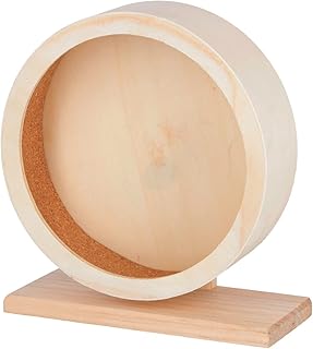 Kerbl Pet Hamsterlaufrad aus Holz, Ø 22cm, mit Korklauffläche, geschlossen, sicher, krallenscho…