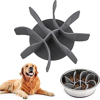 PETTOM Anti Schling Einsatz für Napf, Anti Schling Napf Hund Silikon, Slow Feeder Hundenapf Einf…
