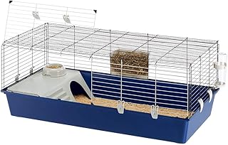 FERPLAST Nagetierkäfig Rabbit 120 für Kaninchen, Meerschweinchen, Meerschweinchen, aus Metall, …