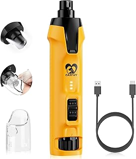 Casfuy 6-Gang-Hunde-Nagelschleifer – 50% Boosted Power Hund Nagelschneider Leise mit Dual-LED-Leu…