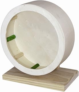 Elmato 10584 Holzlaufrad Nagerlaufrad für Hamster Mäuse Ratten Degus aus Naturholz 29 cm