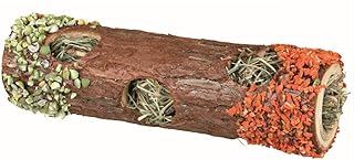 Trixie 60770 Natural Snack Tube Tunnel mit Heufüllung für kleine Nagetiere und Kaninchen (Hibis…