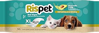 Hygienische und reinigende Tücher XL, Avocado und Seide, für das Fell von Hunden, Katzen und Ha…