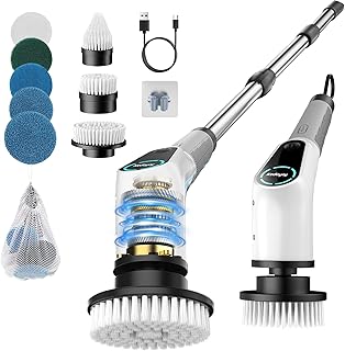 Elektrische Reinigungsbürste, 8 in 1 Electric Cleaning Brush mit austauschbaren Bohrbürstenköp…
