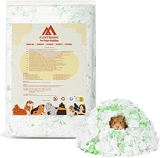 flintronic Papier Einstreu für Kleintiere, 99,9% Staubfrei Kleintierstreu Kaninchen-Einstreu Aus…