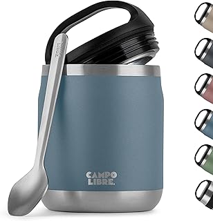 Campo Libre.® Lotta, Thermobehälter für Essen, Edelstahl Thermobecher Essen mit Löffel, Warmh…