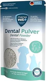 Marsavet Dental Pulver – Zahnpflegemittel für Hunde, Katzen, Nagetiere mit Insektenprotein. Za…