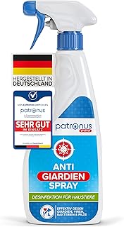 Patronus Giardien-Spray speziell für Hund & Katze 500ml – Hygiene-Spray für Haustiere als Desin…