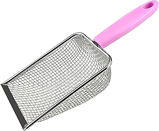 PLUSHCEWT Katzenstreuschaufel, Sandsiebschaufel, Edelstahl, Reptilien-Netz, Kotschaufel, Streurei…