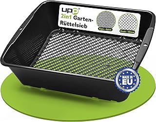 UPP Gartensieb 2-in-1 | Rundsieb mit Einstellbarer Machengröße | Sieb, Erdsieb, Sandsieb Alles …