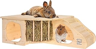 Resch Nr11 Nagerhöhle XL naturbelassenes Massivholz aus Fichte/mit Treppe zur Liegeterasse, inte…