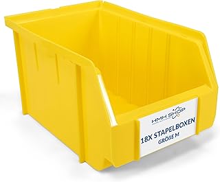 HMH Stapelboxen der Größe M 230x150x130mm für dein Kleinteilelager Sichtlagerkästen in 5 Farb…