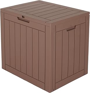 Ondis24 City Cube, Kunststoff Box – Abschließbare Poolbox, Gartenbox Wasserdicht, 110L, Taupe, 5…
