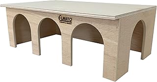 Elmato 10559 Meerschweinbahnhof Nagerhaus Holzhaus Hasen, 45x25x16cm