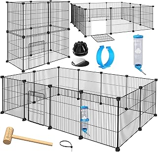 KESSER® Freigehege Gittergehege für Kaninchen aus Metallgitter XXL Kleintiergehege Meerschweinc…