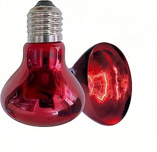 Infrarotlampe Wärmelampe Terrarium Lampe, Reptilien Rotlichtlampe Basking Spot 50W 2Stück, E27 …
