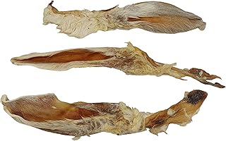 Kaninchenohren Hundeleckerli 500g mit Fell – Natürlicher Hundesnack für Hunde – Unterstützt di…