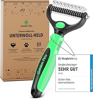 TESTURTEIL SEHR GUT Unterwollbürste & Unterfellbürste I Hundebürste & Katzenbürste für langh…