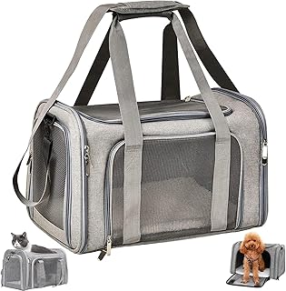 Transporttasche für Katze Hund, Hundetransportbox, Faltbare Katzentransportbox, tragbar, 5kg Kat…