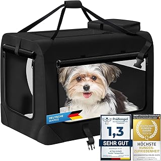 Hunde-Transportbox Tier Hundebox Transporttasche faltbar Hundetasche Haustier-Transport Atmungsak…