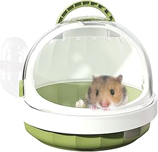 Transportbox für Kleintiere, Hamster Transportbox mit Wasserflasche, Reisebox mit Belüftung, Tr…
