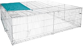 Kerbl Erweiterungselement mit Ausbruchsperre (für Auslaufgehege, Maße 230x76x70 cm, Gitterabsta…