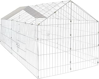 Wiltec Freilaufgehege Kaninchen 180 x 75 x 75 cm, Außengehege und Kleintierstall für Kaninchen,…