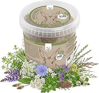 HappySeed 1kg Kaninchenwiese Samen – Kleintierwiese Saatgut für die ganzjährige Anzucht von fri…