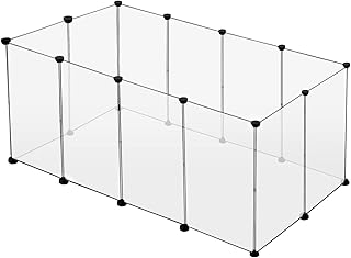 EUGAD Freigehege für Kaninchen aus Kunststoff, 200x100x70cm Meerschweinchen Gehege, erweiterbare…