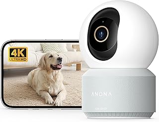 Anona Pano 4K Innenüberwachungskamera mit 360° Auto-Tracking & Wi-Fi 6, Indoor Kamera mit Perso…