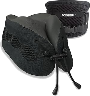 Cabeau Evolution Cool Travel Pillow- The Best Air Circulating Head and Neck Memory Foam Cooling T…