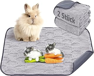 60x45cm Pipipads für Meerschweinchen & Pipi Matte für Kaninchen – Waschbare, saugstarke Unterla…