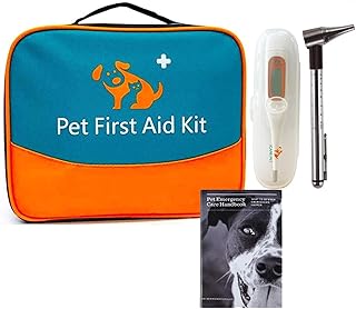 Erste-Hilfe-Set für Haustiere für Hunde, Katzen, Kaninchen und andere Tiere, mit Thermometer, S…