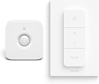 Philips Hue Vorteilspaket mit 1 Hue Dimmschalter und 1 Hue Bewegungsmelder für Innen – Hue Acces…