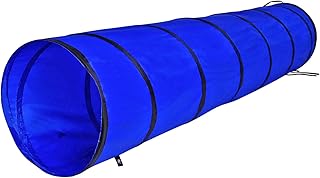 lionto Outdoor Tunnel robust für große & kleine Hunde, 200×40 cm, Faltbarer Spieltunnel für Ki…