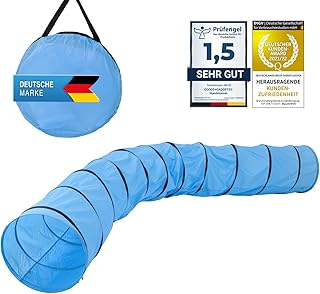 Hunde Agility Tunnel – Hundetunnel Spieltunnel Agilitytunnel Hundehöhle inkl. Heringe und Transp…