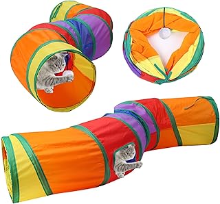 Interaktives Katzenspielzeug – Intelligenz Spielzeug Mit Faltbarem Tunnel Für Katzen Und Kleinti…