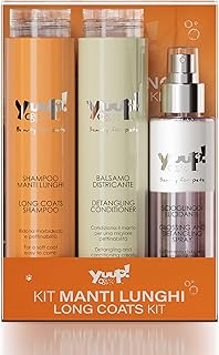 YUUP! – Pflege-Set für langes Fell | Shampoo Langhaar, Entwirr-Balsam & Entwirr-Spray glänzend …
