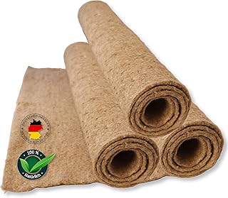 Tamay Nagermatten aus 100% Hanf, 100 x 50cm I Premium Nagerteppich als staubfreie Käfig Bodenbec…