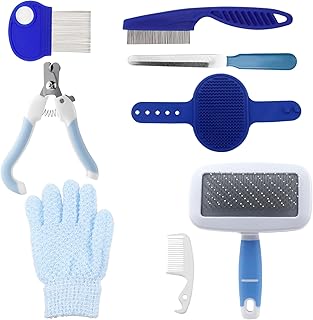 Kaninchen Pflege Set 8 Stück Kleintierpflegeset mit Trimmer Haustier, Nagelknipser, Feile, Haust…