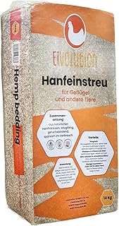 Hanfeinstreu 14 KG – Extreme Saugkraft & Geruchsbindung für Hühner, Pferde & Nager – Staubarm &…