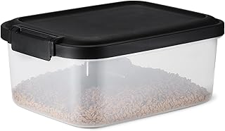 Amazon Basics Tierfutterbehälter für, 4.5 kg,Transparent und Schwarz
