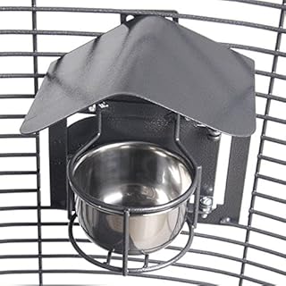 Montana Cages | 2er-Set Feeder Shield – Futternapf-Dach | SMALL – Antik | ca. 14 x 12 x 4,25 cm