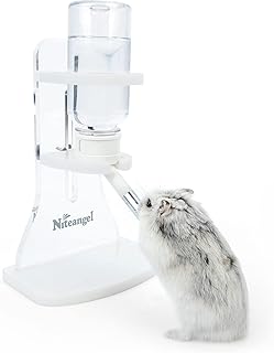 Niteangel Wasserflasche mit Ständer für syrische Zwerghamster, Gerbils, Mäuse, Ratten, Degus u…
