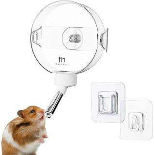 Marchul Hamster-Wasserflasche mit Klebehaken, Kleintier-Wasserflasche für Käfige, tropffreier W…