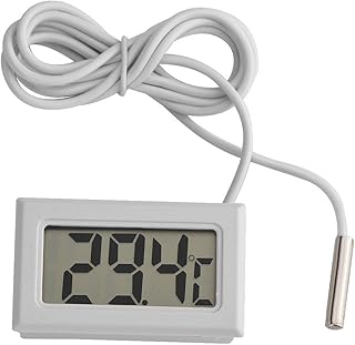 Wasserthermometer, Sondensensor Digitales LCD Thermometer für Aquarienfische und Reptilien wie E…