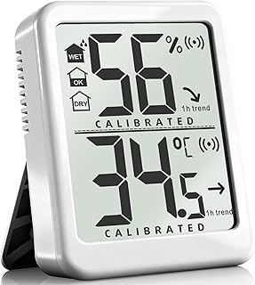 Antonki Thermometer Hygrometer Innen mit Schalter ℃/℉, Feuchtigkeitssensor für Schlafzimmer,…